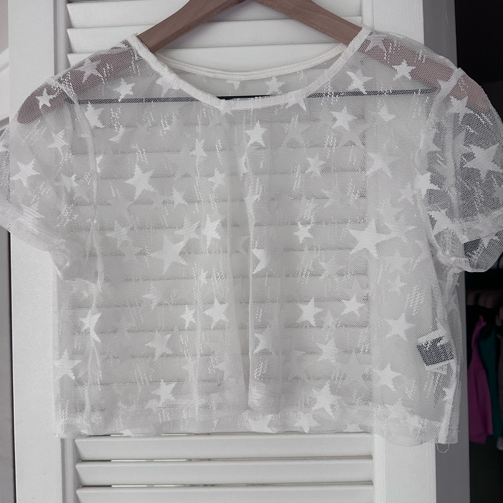 Sheer Star Patterned Cover up